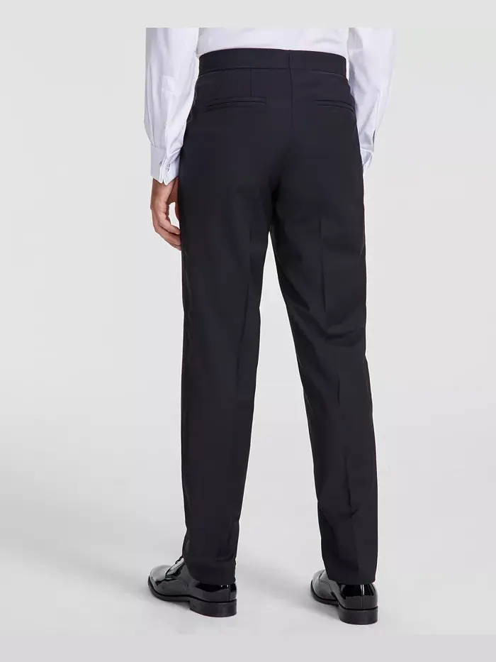 Мужские классические брюки-смокинг Modern-Fit из смесовой шерсти с Super Flex и эластаном Hugo Boss — 4