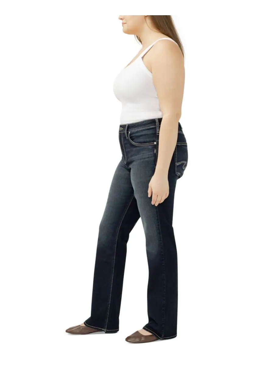 Джинсы Avery Plus Size с высокой посадкой — изображение 5 из 6, коричневатый