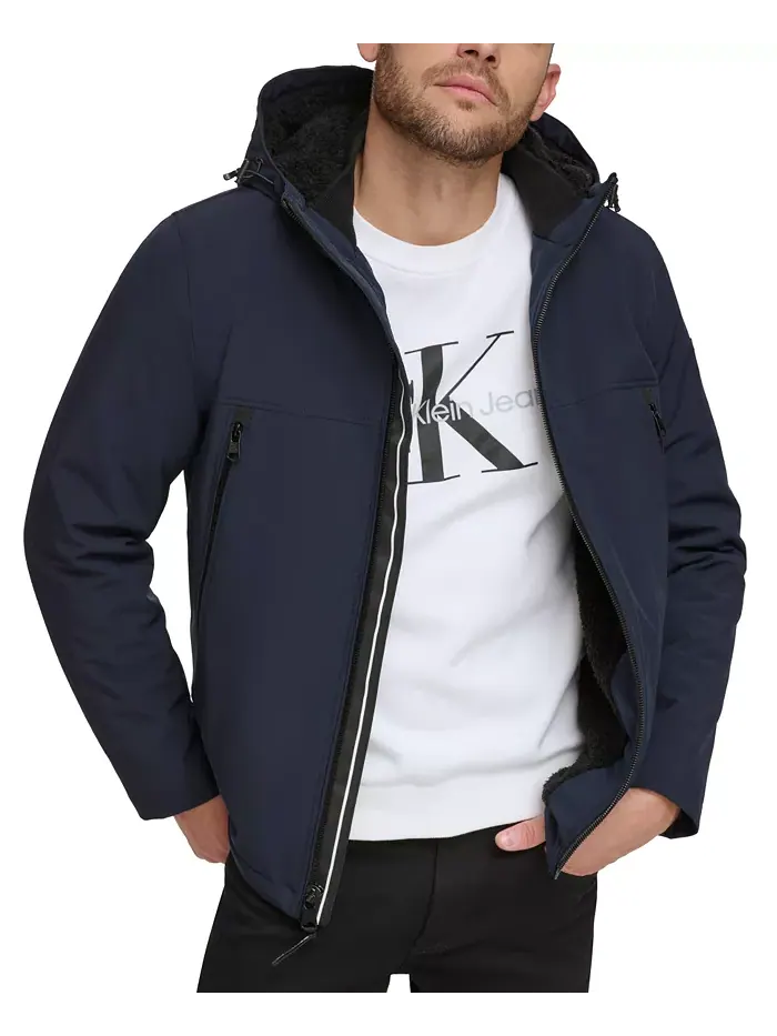 Мужская куртка Infinite Stretch Soft Shell с подкладкой из шерпы Calvin Klein