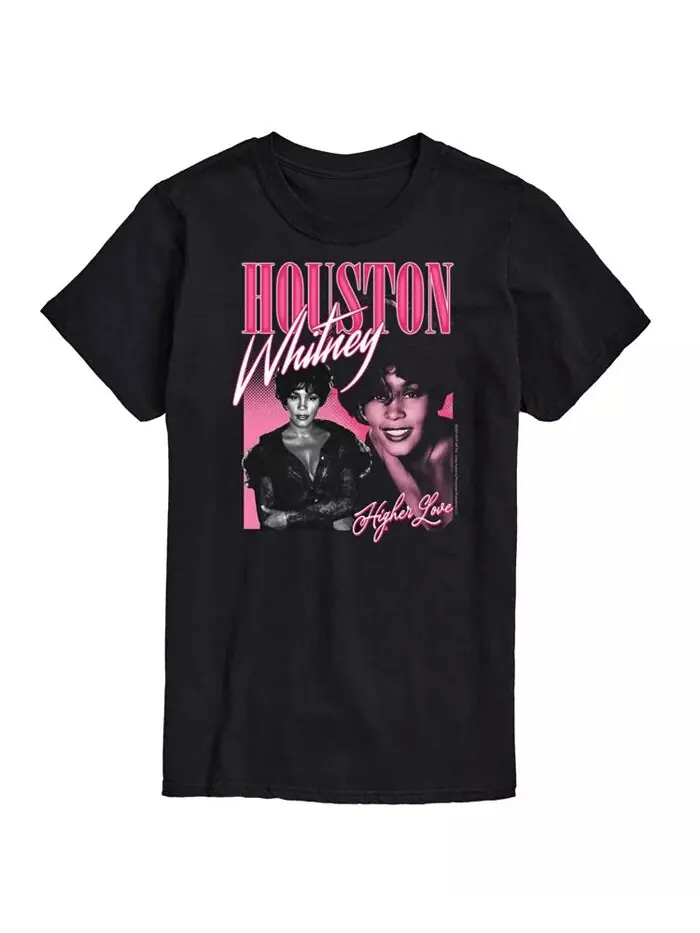 Мужская футболка Whitney Houston с коротким рукавом AIRWAVES — изображение 1 из 2, черный