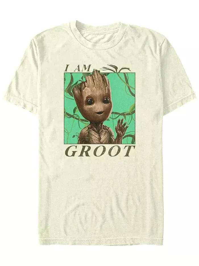 Мужская футболка с коротким рукавом Marvel Film I am Groot Jungle Vibes Fifth Sun — изображение 1 из 1, прозрачный