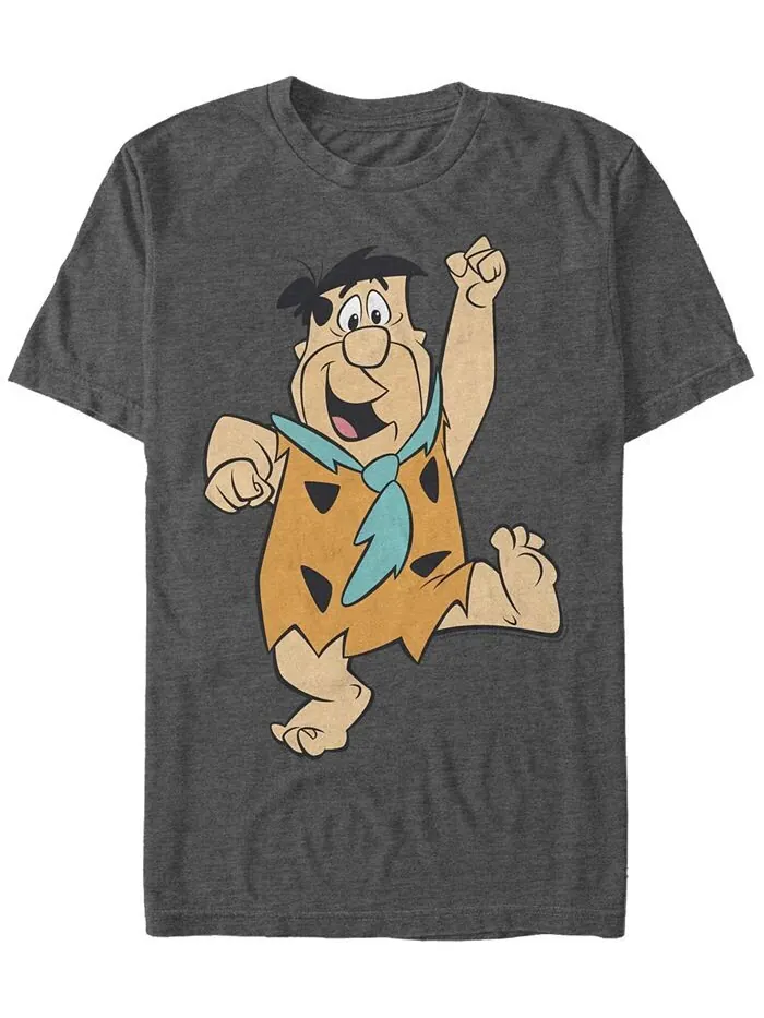 Мужская футболка с коротким рукавом The Flintstones Big Solo Fred Fifth Sun — изображение 1 из 1, темно-серый