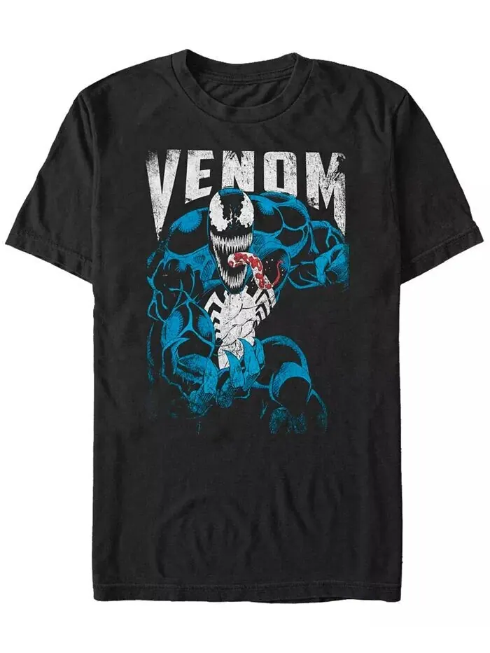Мужская футболка с коротким рукавом из коллекции комиксов Marvel Venom Action Stance Fifth Sun — изображение 1 из 1, черный