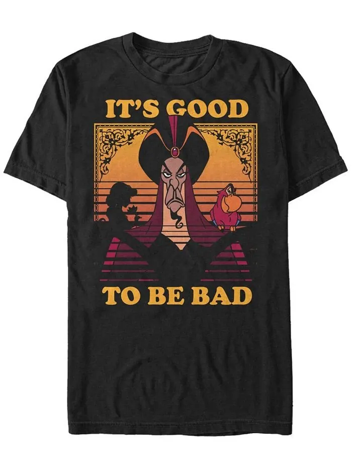 Мужская футболка с короткими рукавами Disney Aladdin Jafar Good To Be Bad Fifth Sun — изображение 1 из 1, черный