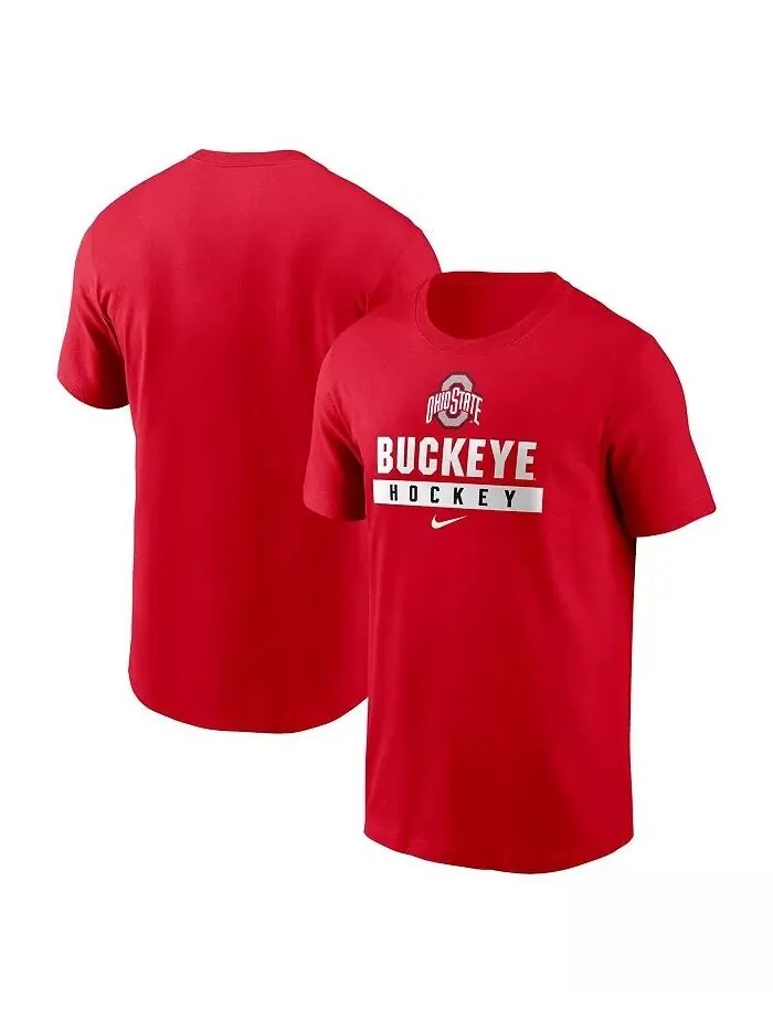 Мужская футболка Scarlet Ohio State Buckeyes Ice Hockeye Sport Drop Nike — изображение 1 из 3