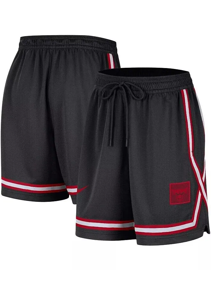 Черные женские шорты Chicago Bulls Sideline Fly Crossover Performance Nike — изображение 1 из 3, черный красный