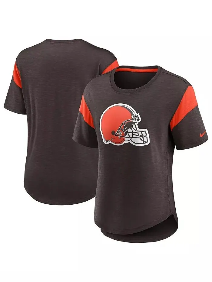 Женский коричневый топ с логотипом Cleveland Browns Primary Nike — изображение 1 из 3