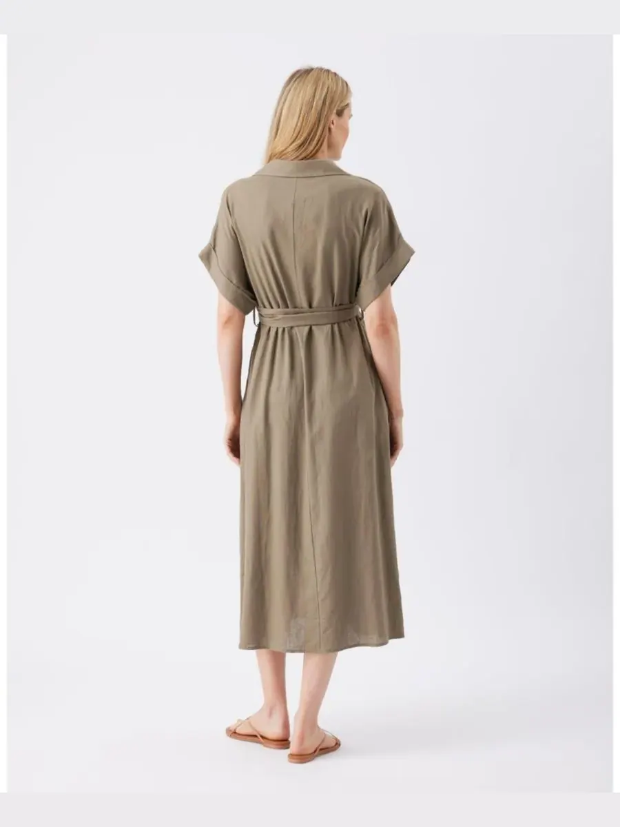 Ripe Maternity Платье-рубашка для кормления из льна Ripe Amy для беременных — изображение 4 из 7, оливковый
