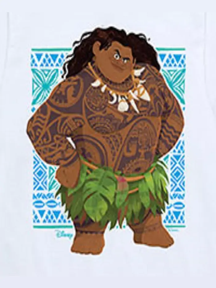 Футболка с принтом Big Boys с коротким рукавом Moana — изображение 3 из 3, белый