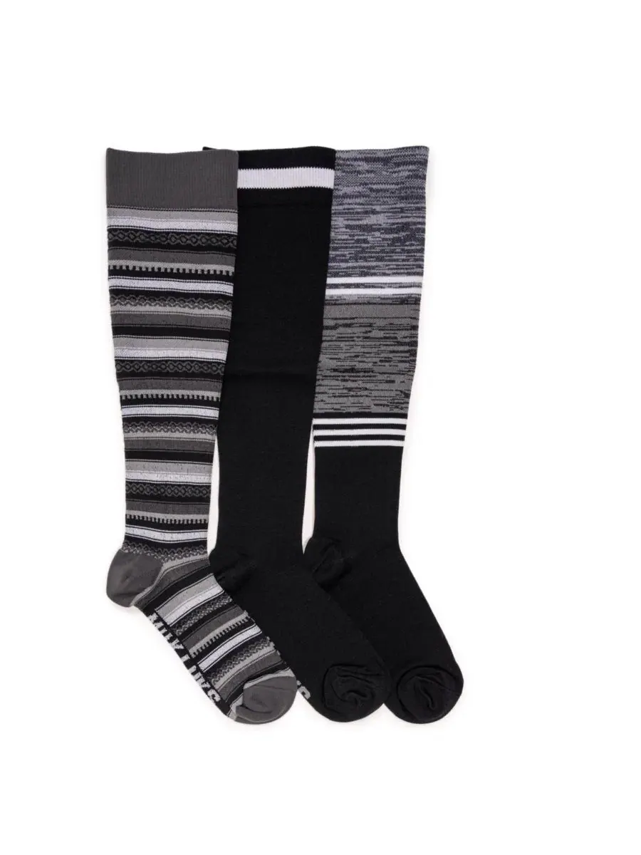 Женские компрессионные носки, упаковка из 3 пар MUK LUKS — изображение 1 из 3, черный