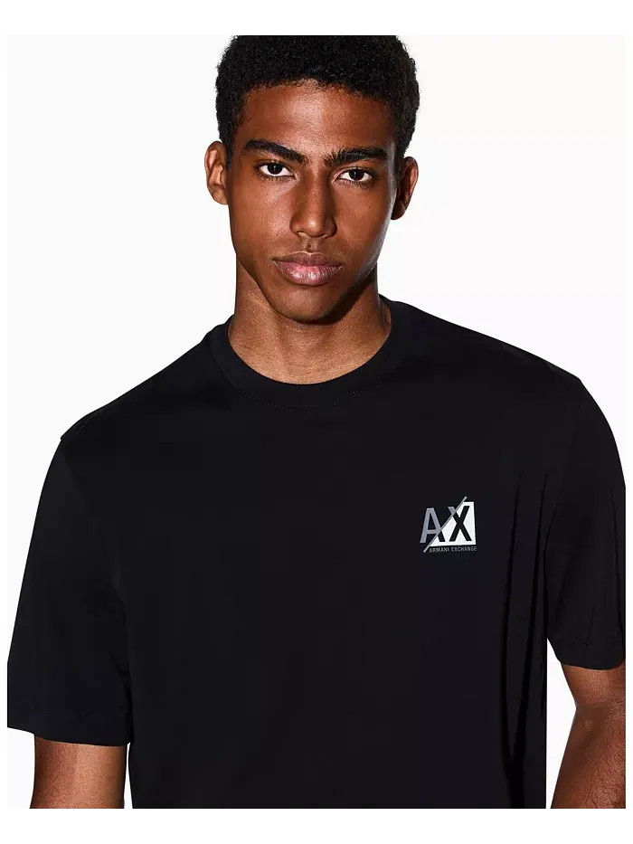 Мужская футболка AX Badge A|X Armani Exchange — изображение 4 из 5, черный