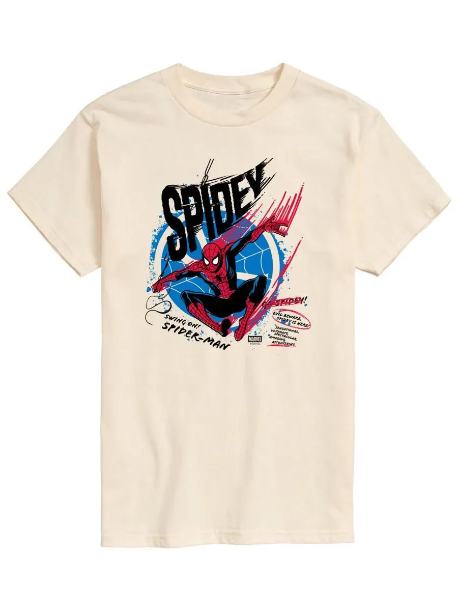 Мужская футболка с коротким рукавом и графическим принтом Человека-паука (Spidey Speed) Airwaves — изображение 1 из 3