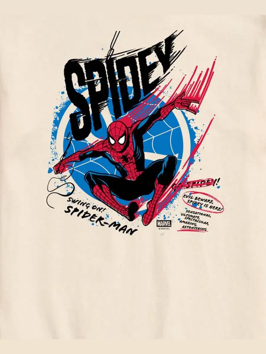 Мужская футболка с коротким рукавом и графическим принтом Человека-паука (Spidey Speed) Airwaves — изображение 3 из 3