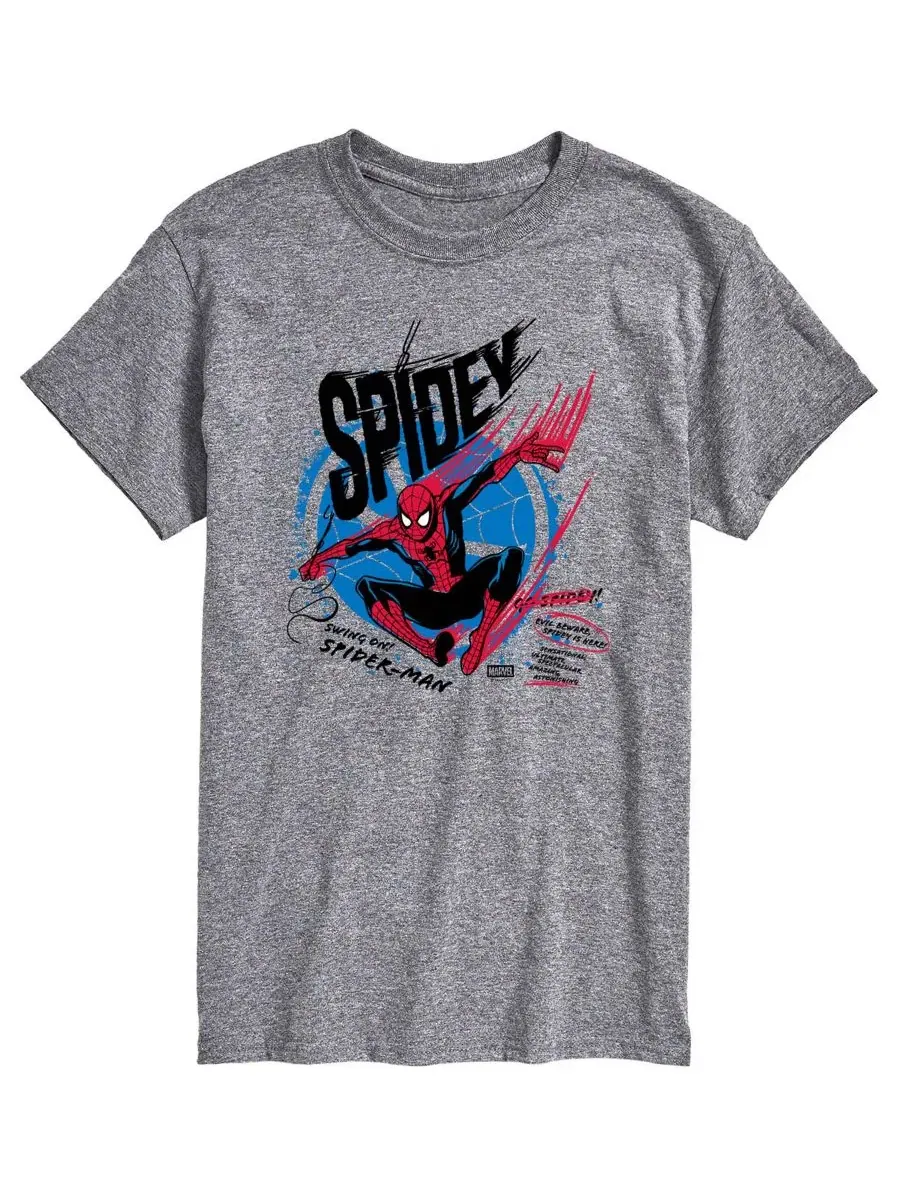 Мужская футболка с коротким рукавом и графическим принтом Человека-паука (Spidey Speed) Airwaves — изображение 1 из 3