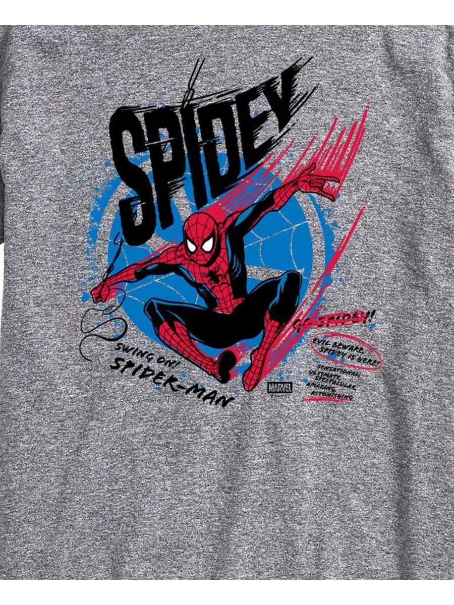 Мужская футболка с коротким рукавом и графическим принтом Человека-паука (Spidey Speed) Airwaves — изображение 3 из 3