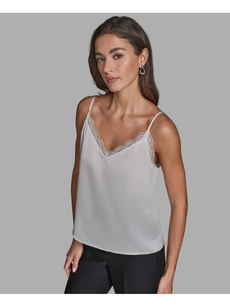 Женский топ-майка без рукавов с V-образным вырезом BCBG — изображение 2 из 3, белый
