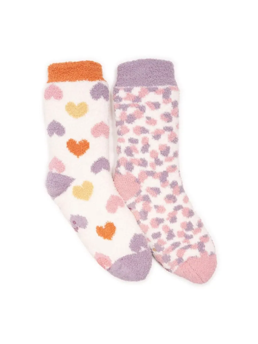 Женские уютные носки (2 шт) MUK LUKS — изображение 1 из 3, фиолетовый/розовый