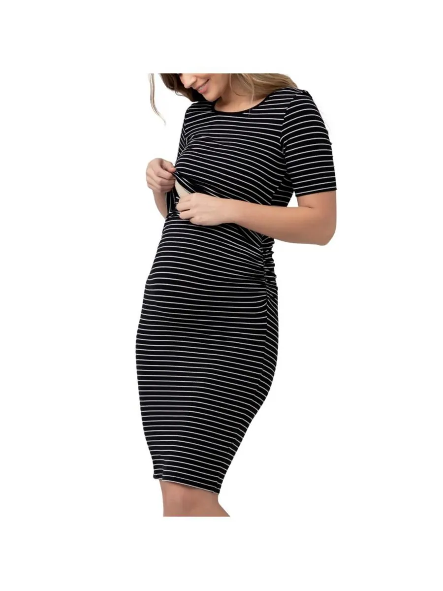 Платье для кормления с коротким рукавом Maternity Mia Ripe Maternity — изображение 4 из 7, черный