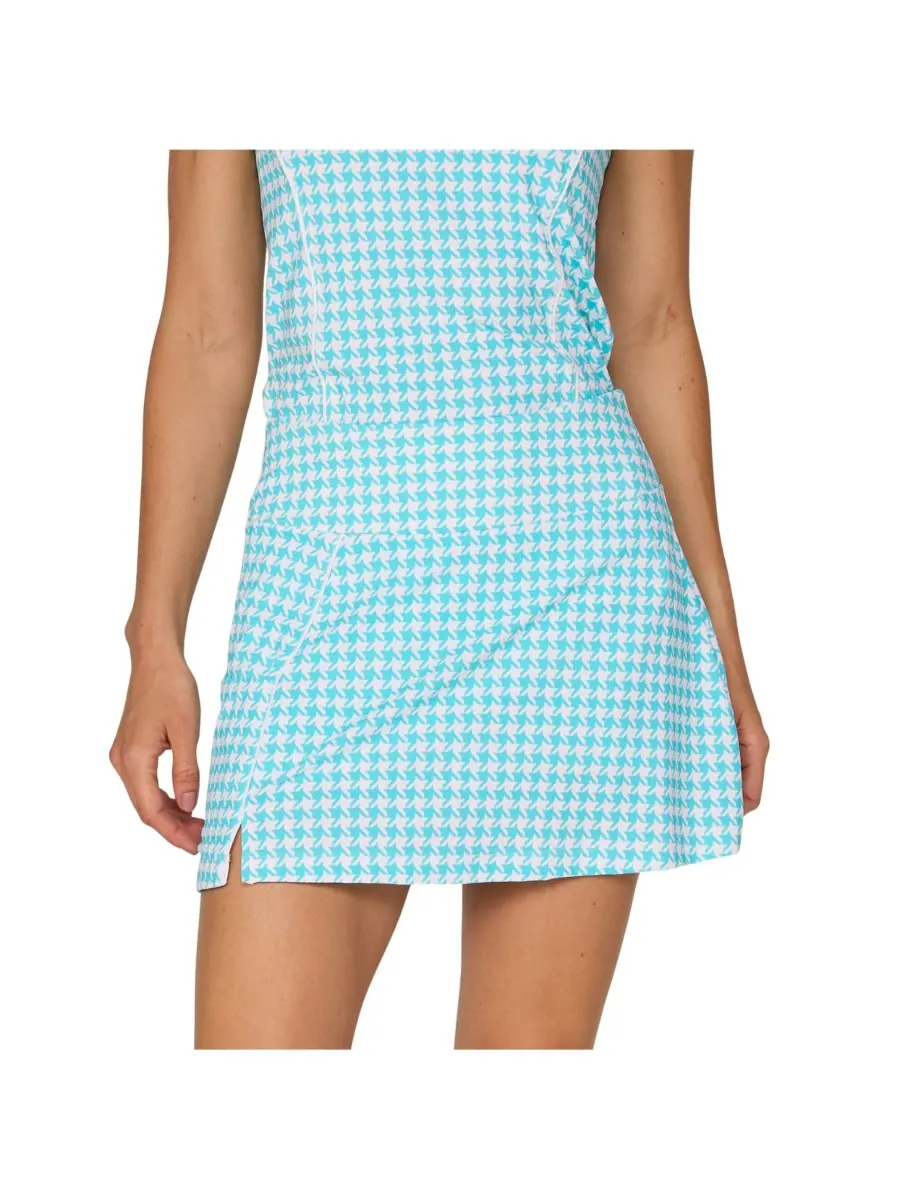 Женская юбка-шорты с кантом G Lifestyle Clothing, Carib. Turq houndstooth — изображение 3 из 5