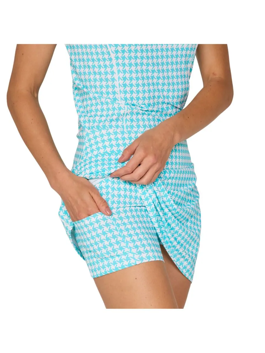 Женская юбка-шорты с кантом G Lifestyle Clothing, Carib. Turq houndstooth — изображение 5 из 5