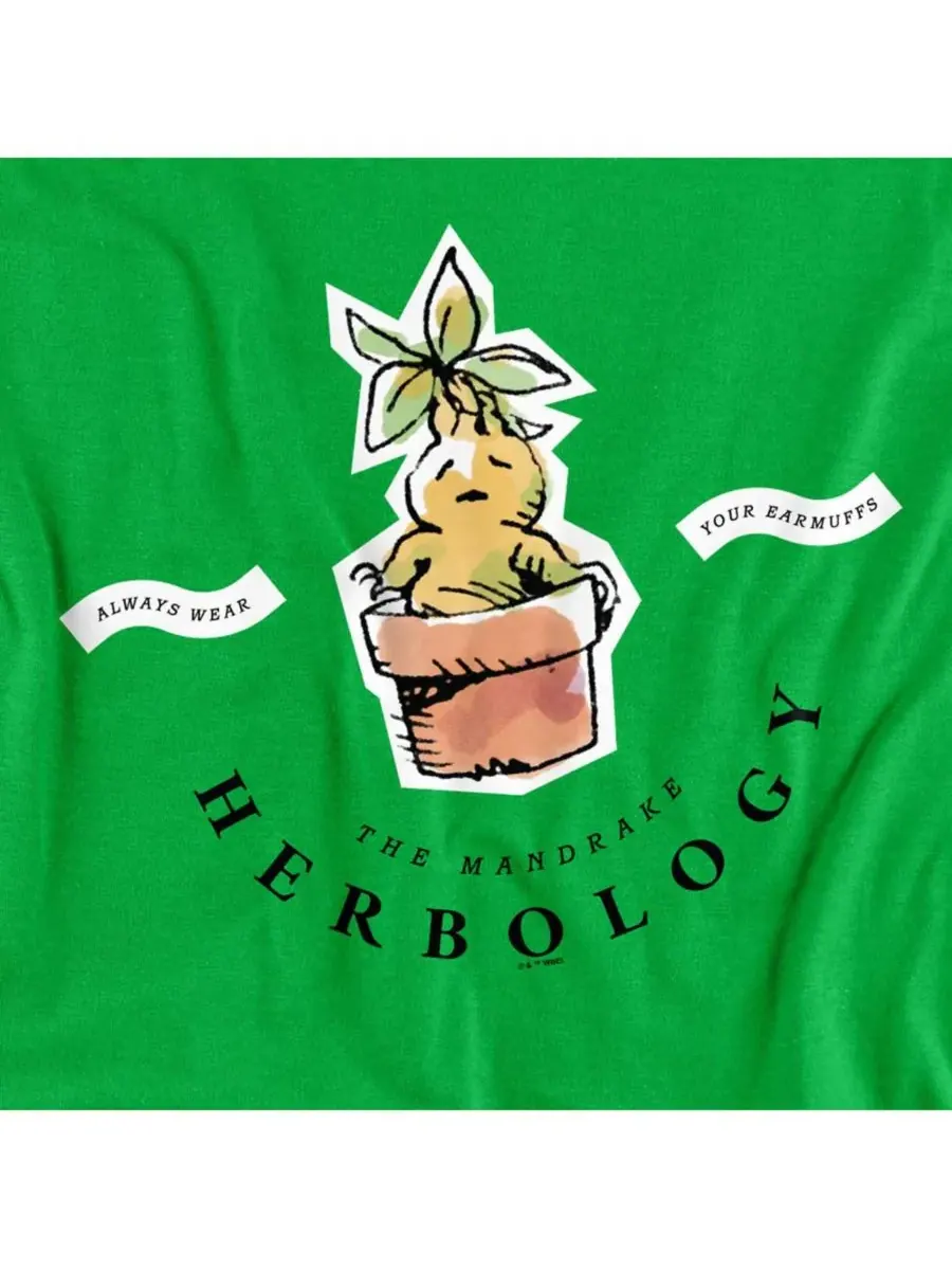 Футболка Big & Tall Herbology "Мандракра" Harry Potter — изображение 2 из 3, зеленый