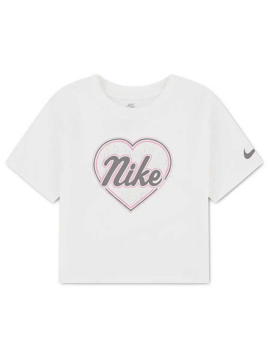 Футболка с сердцем и принтом Nike — изображение 4 из 6, голубой