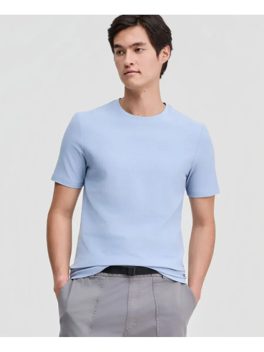 Мужская хлопковая футболка с круглым вырезом Dimersteso Hugo Boss — изображение 1 из 4, фиолетовый