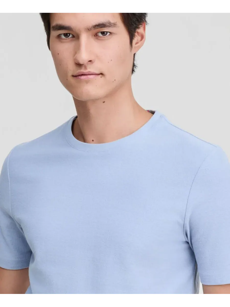 Мужская хлопковая футболка с круглым вырезом Dimersteso Hugo Boss — изображение 2 из 4, фиолетовый