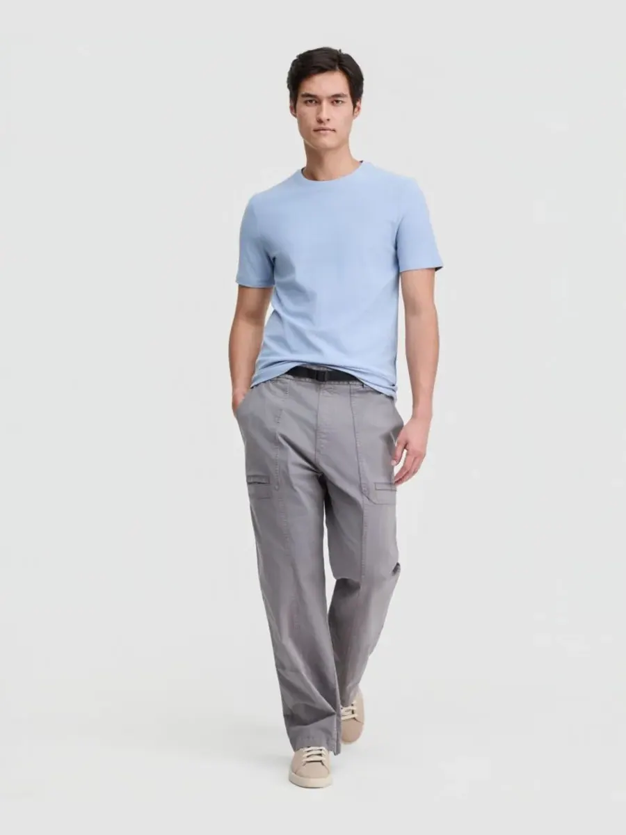 Мужская хлопковая футболка с круглым вырезом Dimersteso Hugo Boss — изображение 3 из 4, фиолетовый