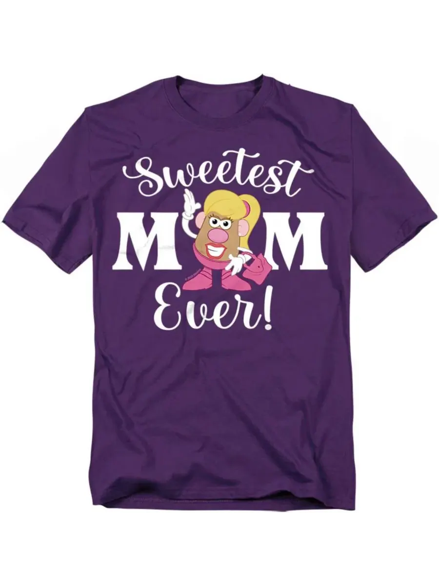 Футболка с принтом Sweetest Mom Mr. Potato Head D&D — изображение 1 из 3, фиолетовый