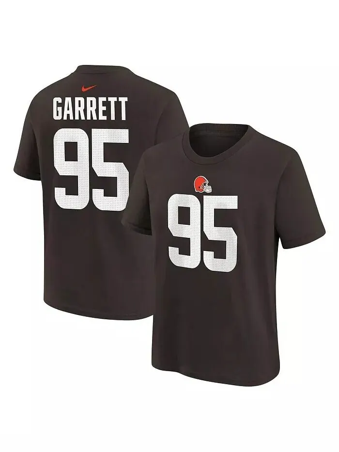 Футболка Big Boys and Girls Myles Garrett Brown Cleveland Browns с именем игрока и номером Nike — изображение 1 из 3
