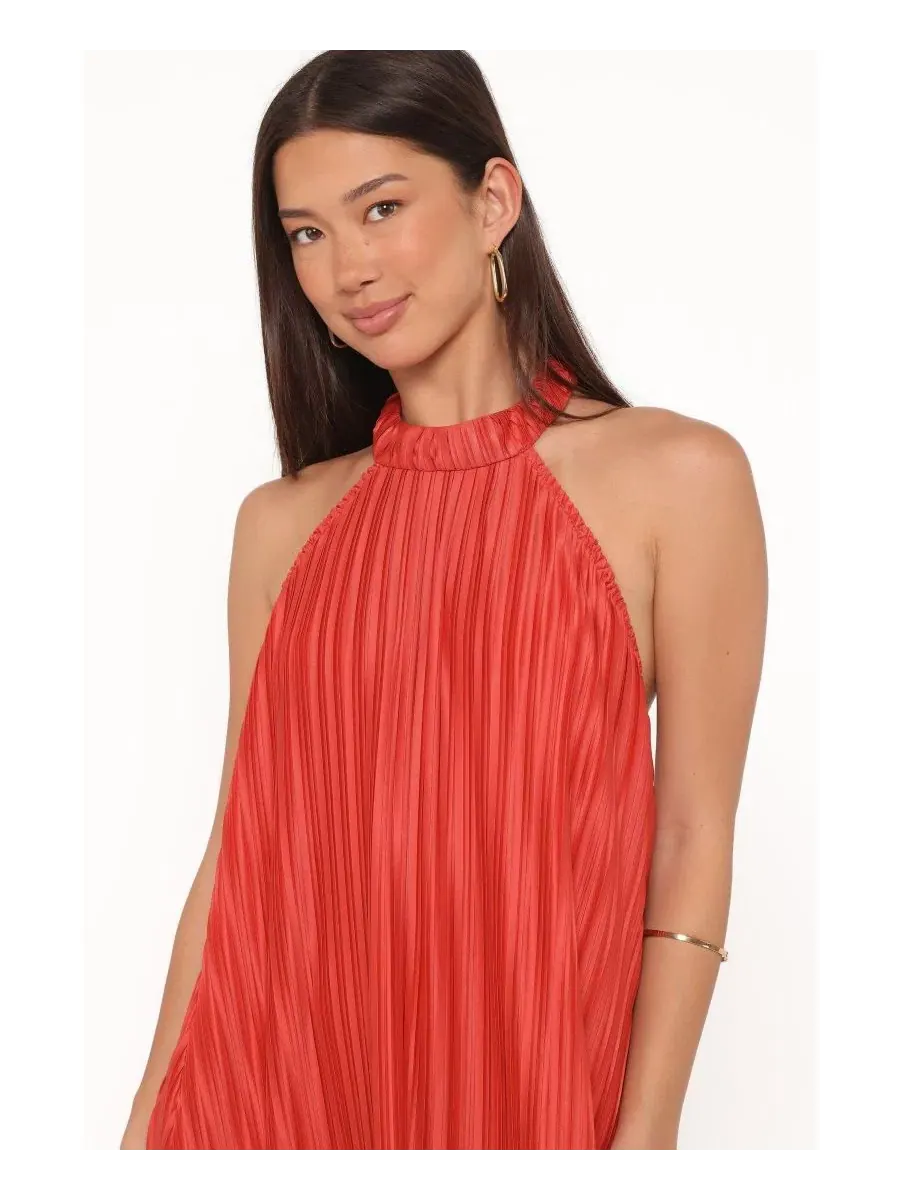 Платье мини с халтер-вырезом Tyra Halterneck Mini Dress Petal and Pup — изображение 4 из 4, красный