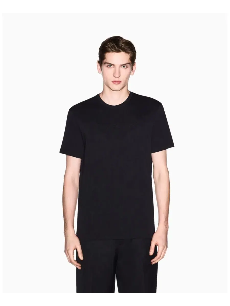 Футболка с коротким рукавом, с тональным логотипом A|X Armani Exchange — изображение 1 из 5, черный
