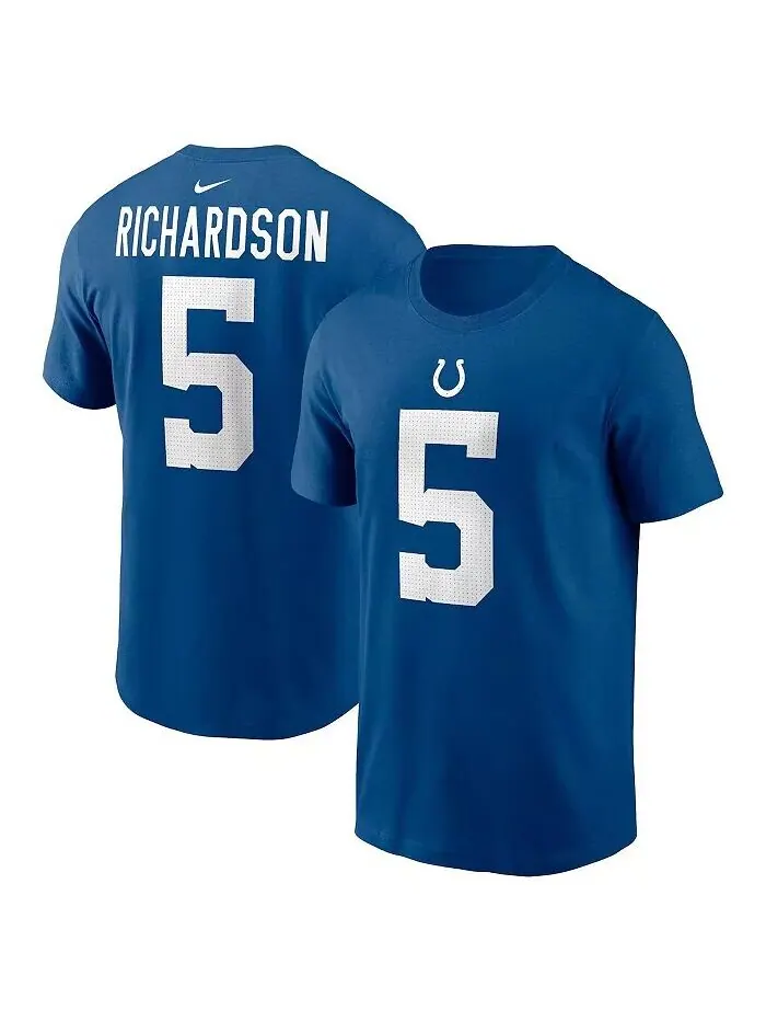Мужская футболка с именем игрока и номером Энтони Ричардсона Royal Indianapolis Colts 2023 NFL — изображение 1 из 3