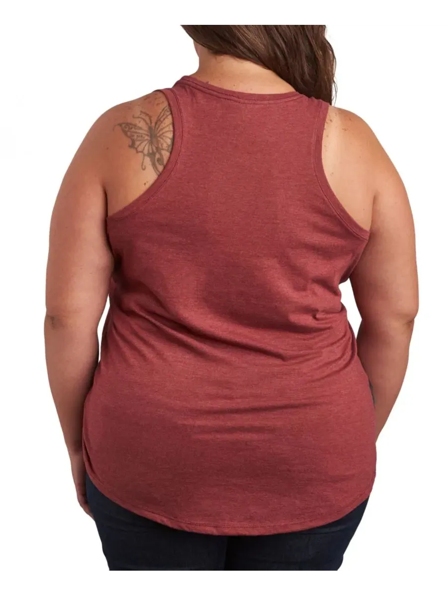 Женский топ-майка на бретелях с принтом Instant Message Limoncello, Plus Size Hybrid Apparel — изображение 3 из 3, винный