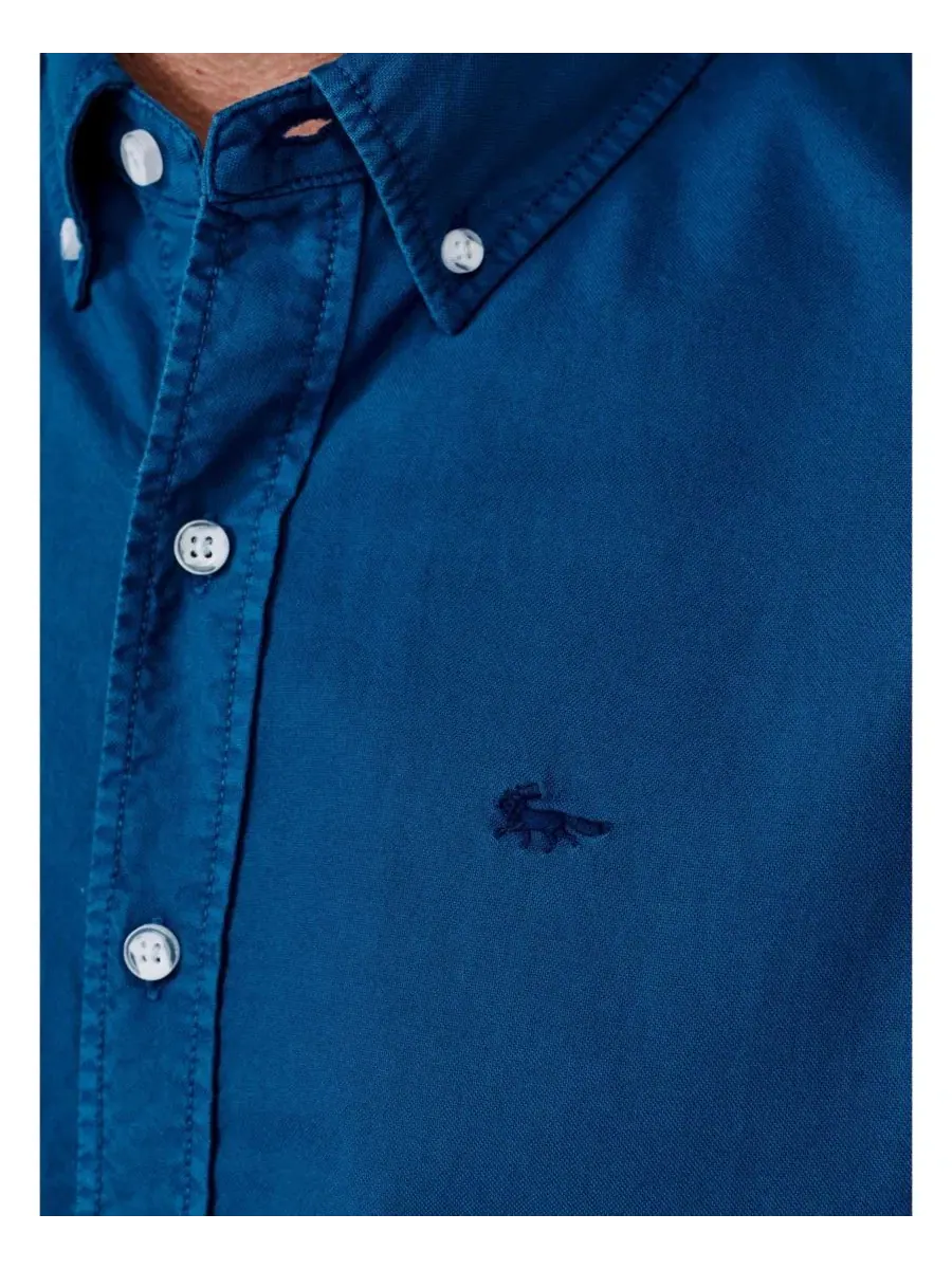 Мужская рубашка-оксфорд с длинным рукавом Horkstow Lightweight Oxford Shirt Aubin — изображение 4 из 6, яркий синий