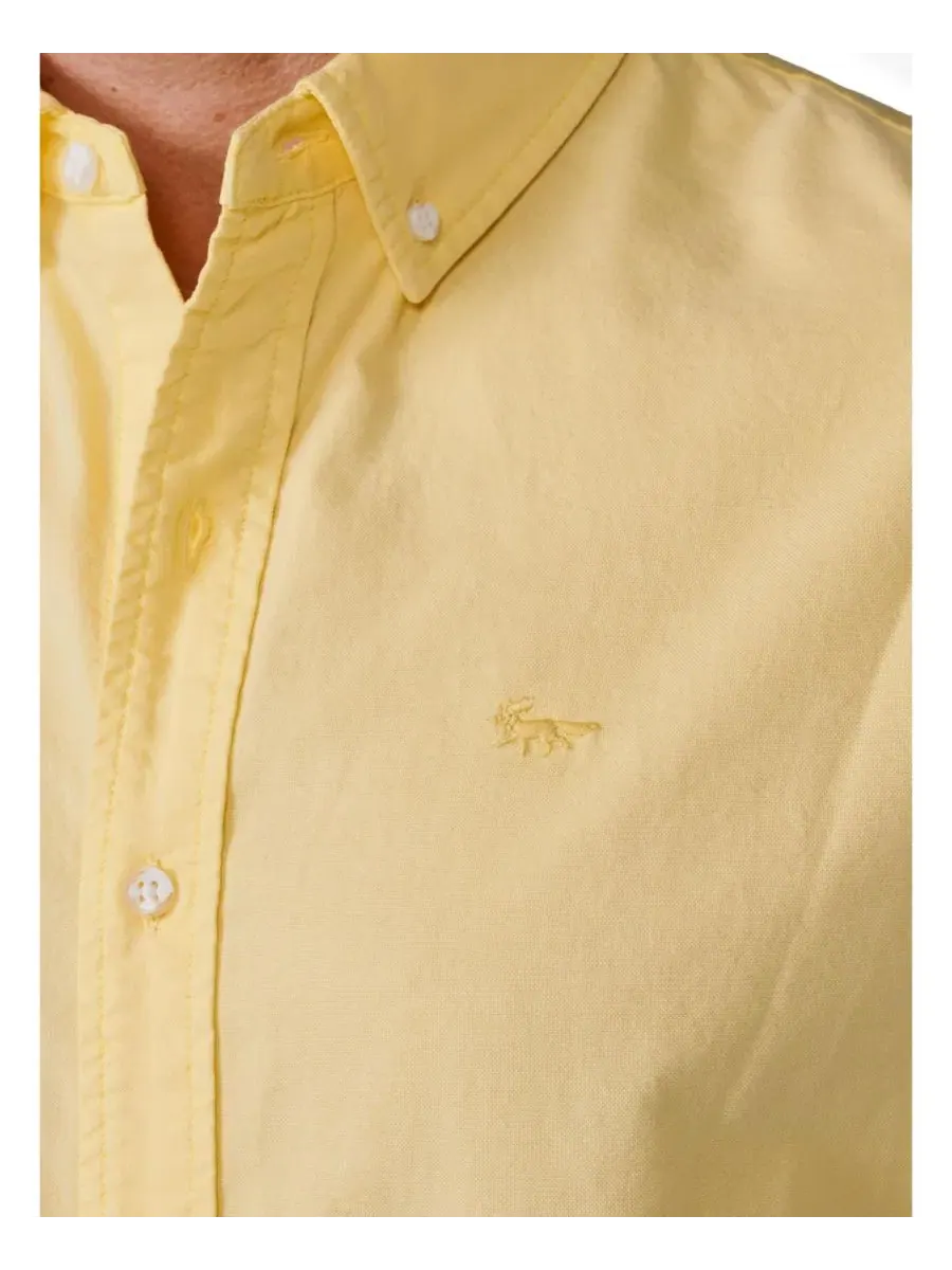 Мужская рубашка-оксфорд из легкого хлопка Horkstow Lightweight Oxford Shirt Aubin — изображение 2 из 4, желтый
