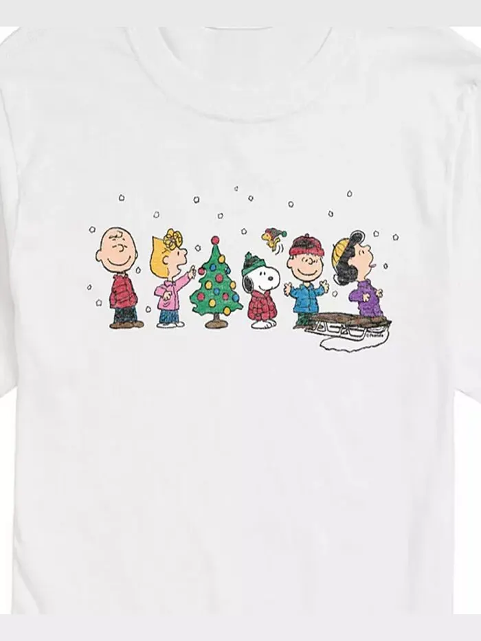 Мужская футболка с коротким рукавом Peanuts Holiday Lineup AIRWAVES — изображение 3 из 3, белый