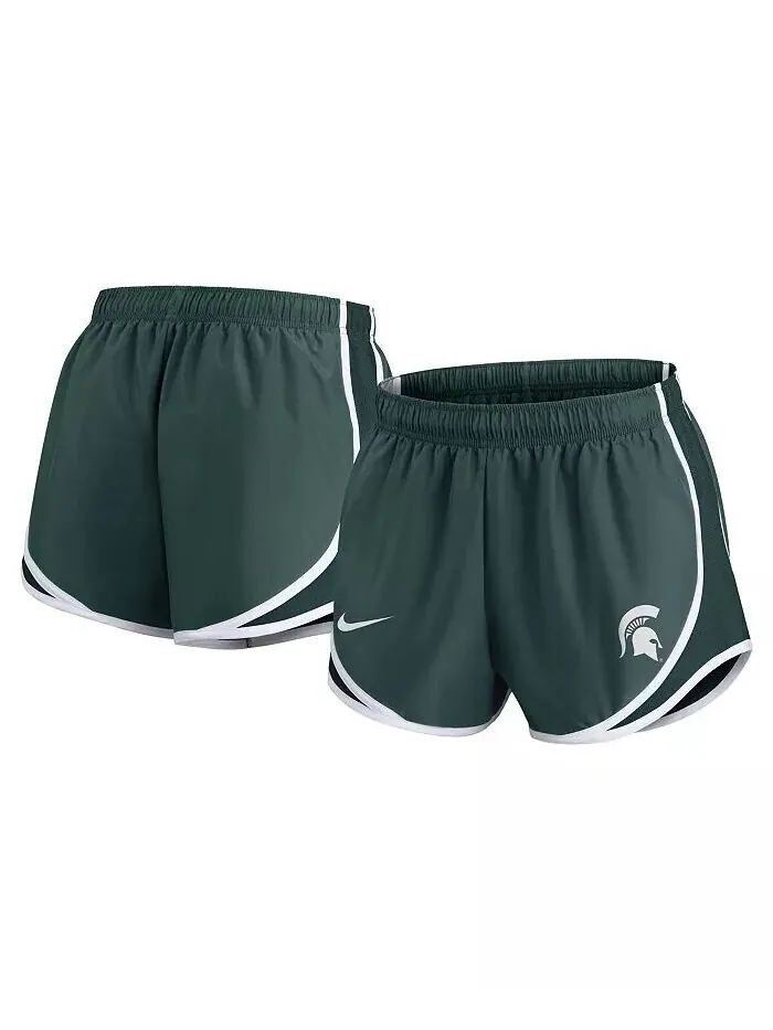 Женские зеленые шорты для выступлений Michigan State Spartans Primetime Tempo Nike — изображение 1 из 3, зеленый белый