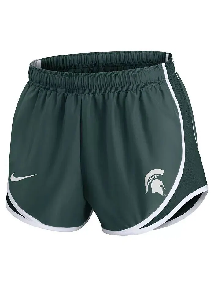 Женские зеленые шорты для выступлений Michigan State Spartans Primetime Tempo Nike — изображение 2 из 3, зеленый белый
