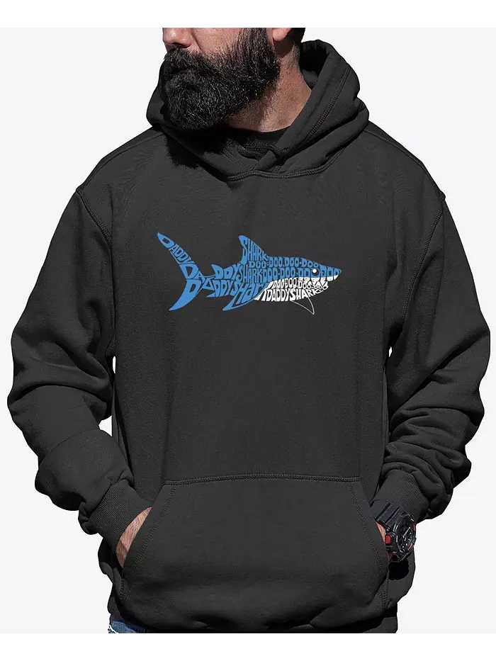 Мужская худи с принтом Word Art Daddy Shark LA Pop Art — изображение 1 из 3, темный серый