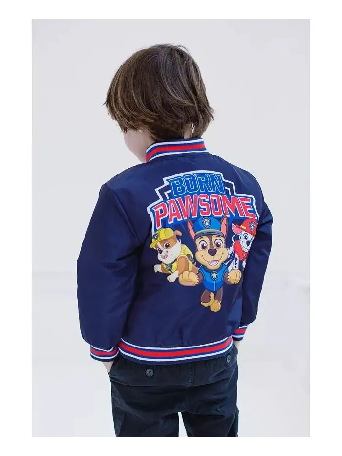 Университетский бомбер на молнии для мальчиков (2–7–8 лет) Paw Patrol — изображение 2 из 4, темно-синий