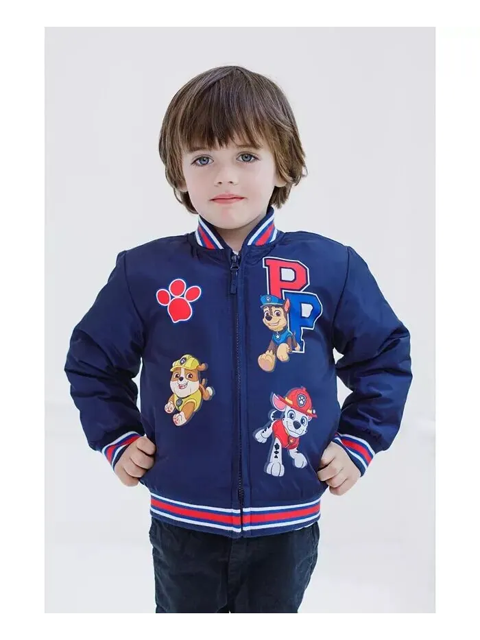 Университетский бомбер на молнии для мальчиков (2–7–8 лет) Paw Patrol — изображение 4 из 4, темно-синий