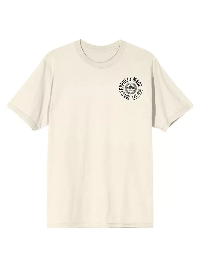 Мужская футболка с коротким рукавом и круглым вырезом Pablo Dier Signature, натуральный цвет — изображение 1 из 1, кремовый
