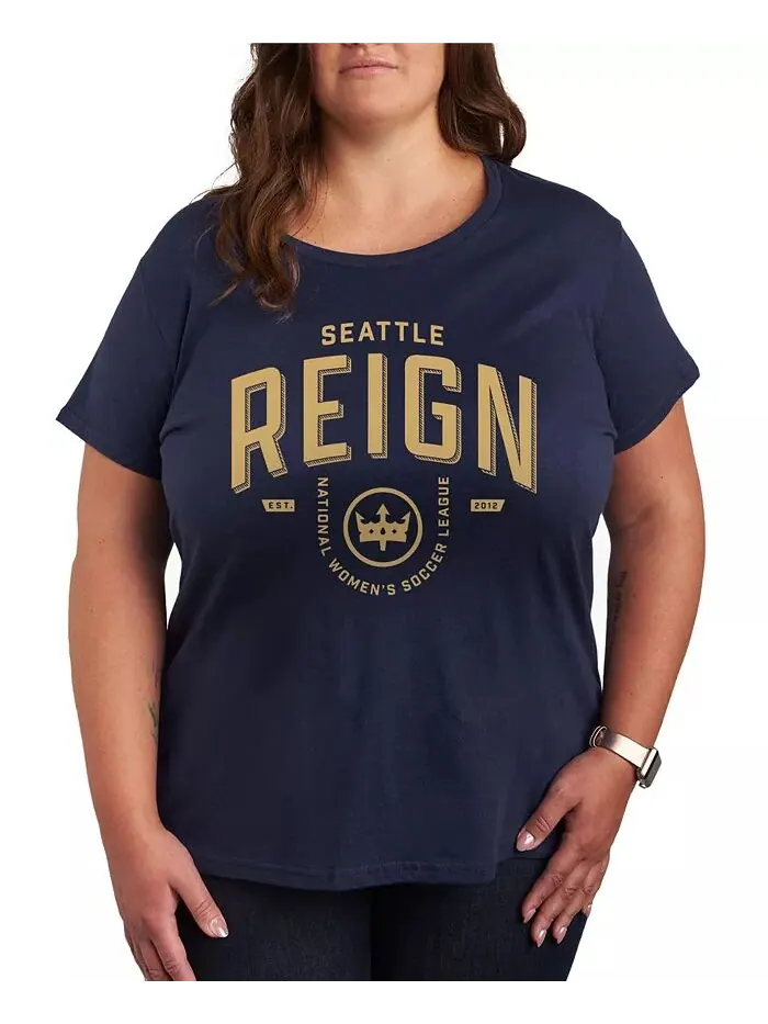Футболка с круглым вырезом и принтом Seattle Reign большого размера Hybrid Apparel — изображение 1 из 3, синий