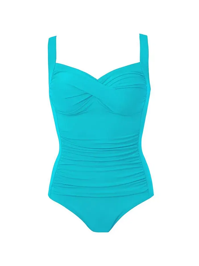 Женский купальник One Piece с драпировкой и скрученным передом Swimsuits for All — изображение 2 из 2