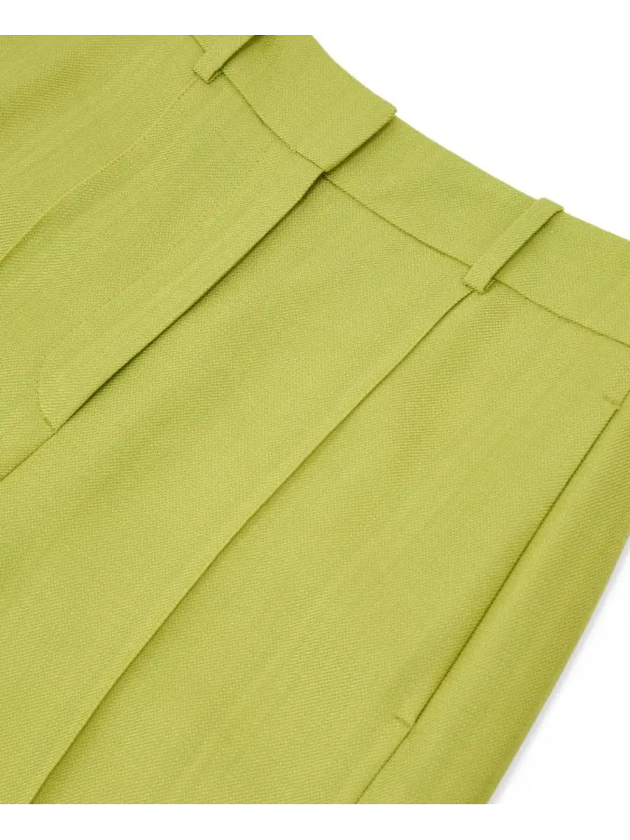 Брюки широкие с защипами Jodie Wide-Leg Suit Pants REISS — изображение 5 из 5, зеленый