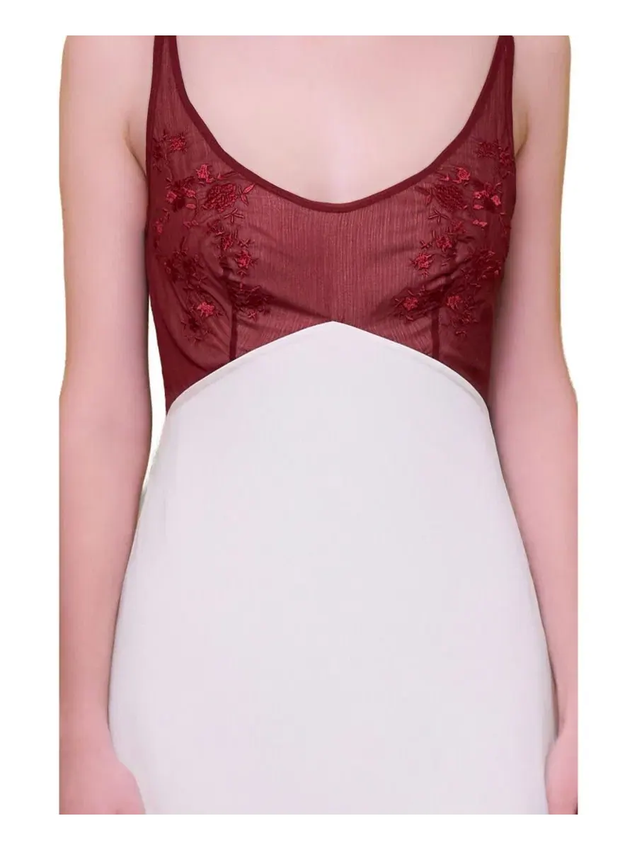 Платье миди с вышивкой The Broderie Anglaise Edit Embroidered Floral Midi Dress PCFG — изображение 3 из 6, нет цвета