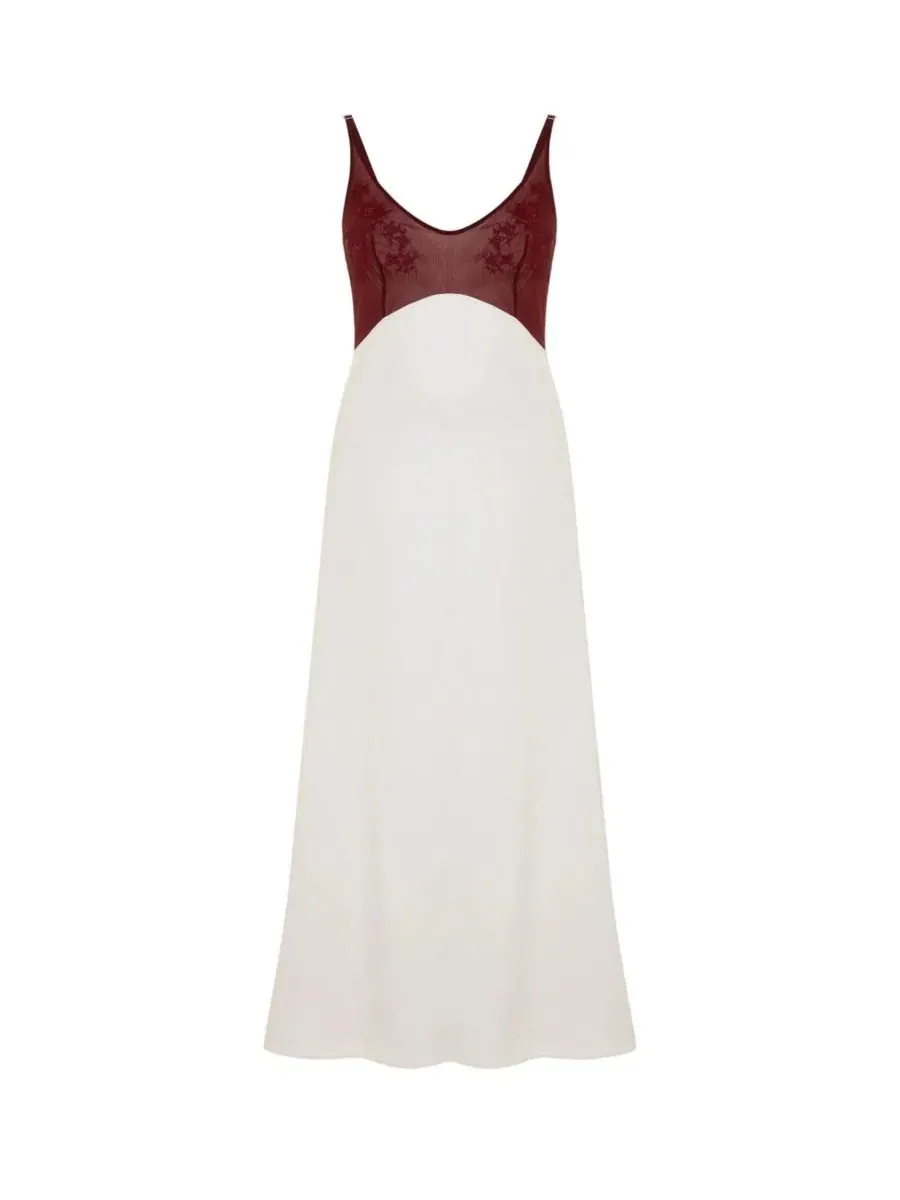Платье миди с вышивкой The Broderie Anglaise Edit Embroidered Floral Midi Dress PCFG — изображение 4 из 6, нет цвета