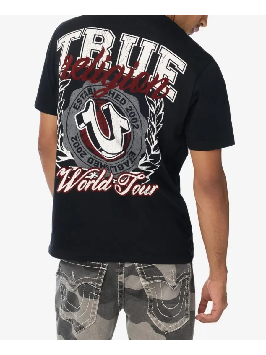 Футболка с принтом Horseshoe Crest True Religion — изображение 1 из 3, черный